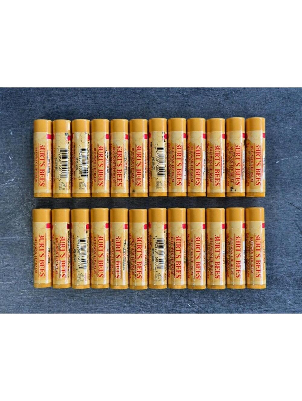 Burt’s Bees Beeswax Lip Balm Peppermint 20 Pack Bulk New Natural Moisturizing